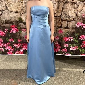 Alfred Angelo Prom Dress, strapless light blue